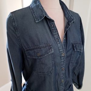 Parasuco dark blue denim dress.